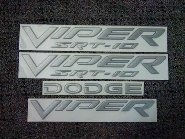 Silver \"Dodge Viper SRT-10\" Complete Decal Set